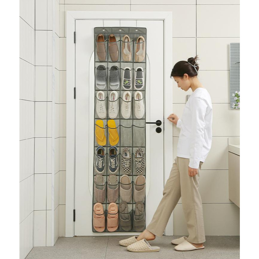 Sapateira Organizadora De Porta E Parede Vertical Multiuso Dobrável Grande Tênis Sandália Chinelo