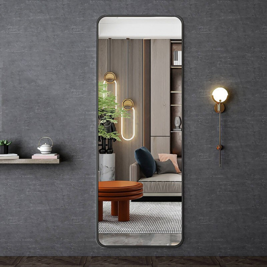 Espelho Lopazzi GRANDE ORGÂNICO RETANGULAR VIDRO DECORAÇÃO PARA SALA QUARTO BANHEIRO SUPORTE OU DUPLA FACE