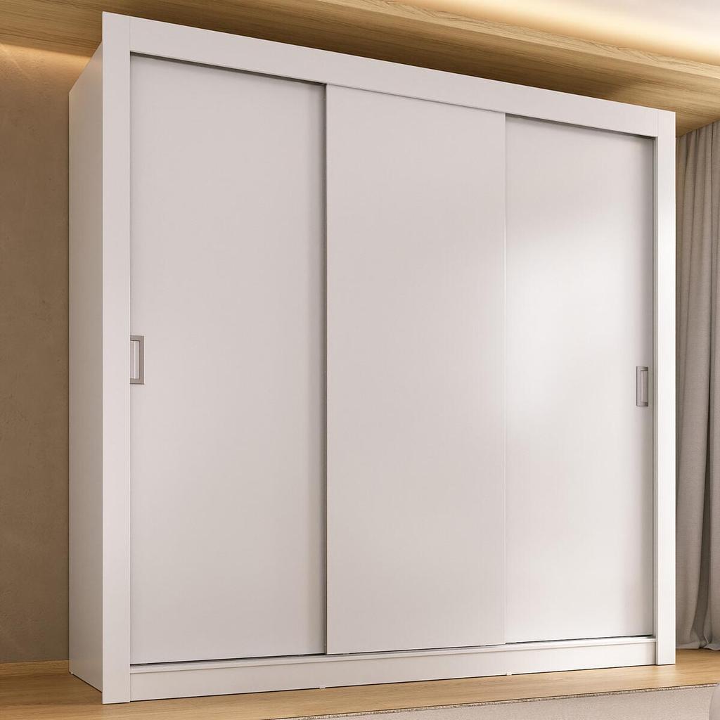Guarda-Roupa Casal Multimóveis Barcelona 3 Portas de Correr CR35401