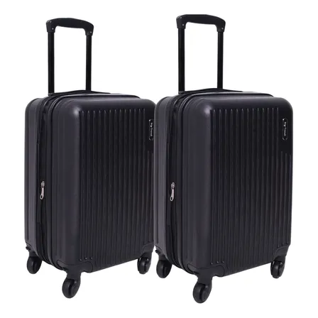 Kit Mala 10kg  Casal Viagem Giratória Anti-furto Abs Férias
