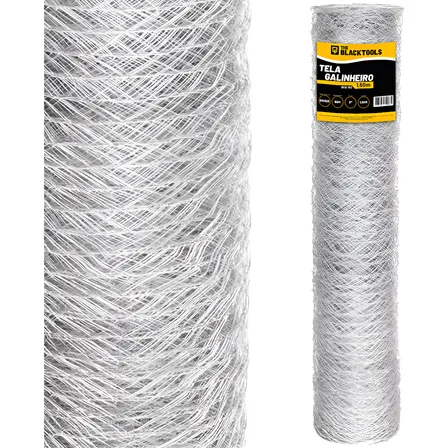 Tela Galvanizada Galinheiro 1,50x50metros Fio 23 Horta Tela