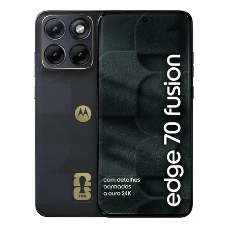 Smartphone Motorola Edge 70 Fusion 5g Fifa World Cup Collection - 256gb 24gb (8gb Ram + 16gb Ram Boost), Camera 50mp Sony Lytia 710, Tela 1.5k Extreme Amoled - Grafite Azul-marinho