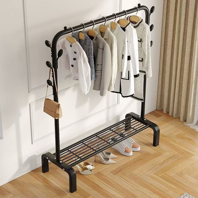 Cabide de roupas de poste único/duplo, cabide de chão para varanda cabideiro de secagem de roupas para serviços pesados