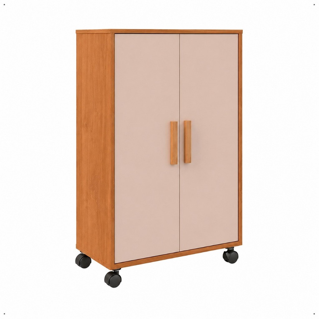 Sapateira Vertical Com Rodízios Multiuso Prateleira Organizadora Hall De Entrada 2 Portas Basculante