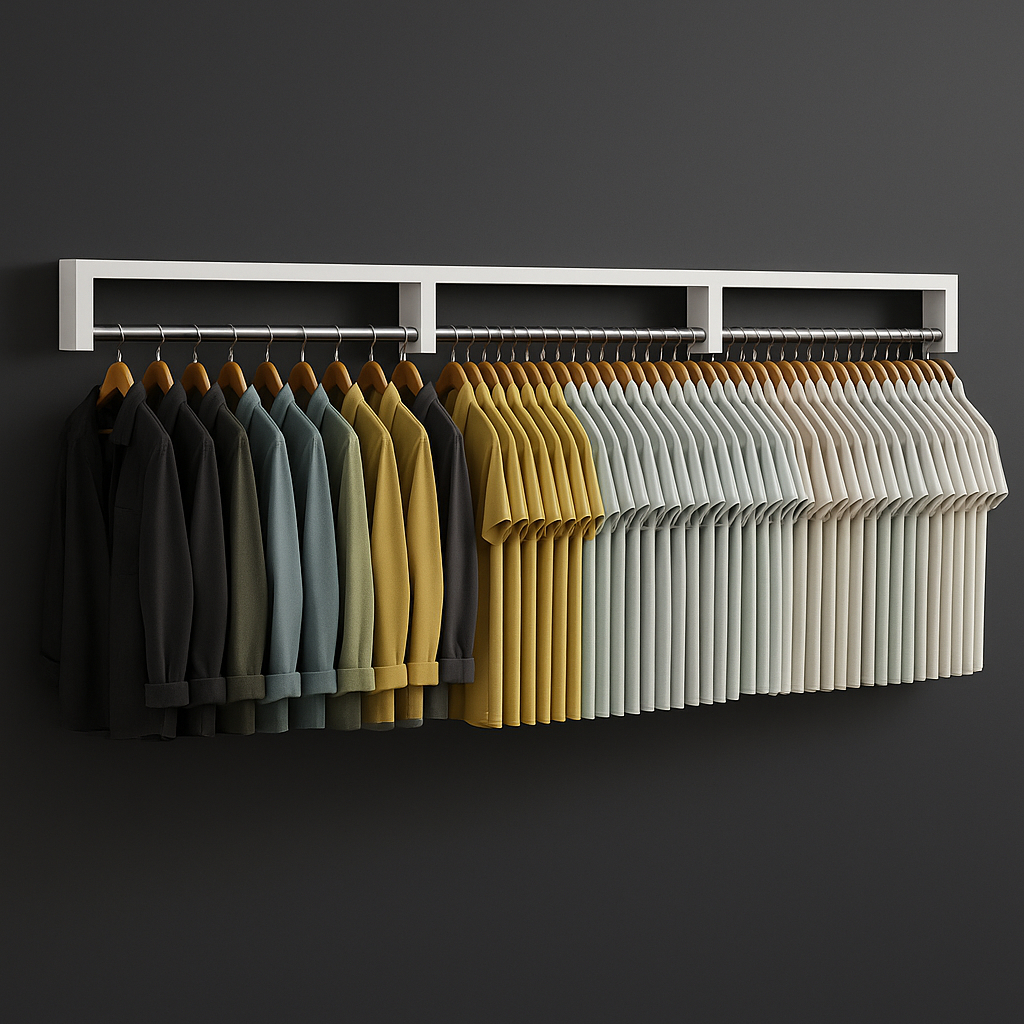 Cabideiro Mdf 60cm Com Kit Montagem Arara Quarto Kitnet
