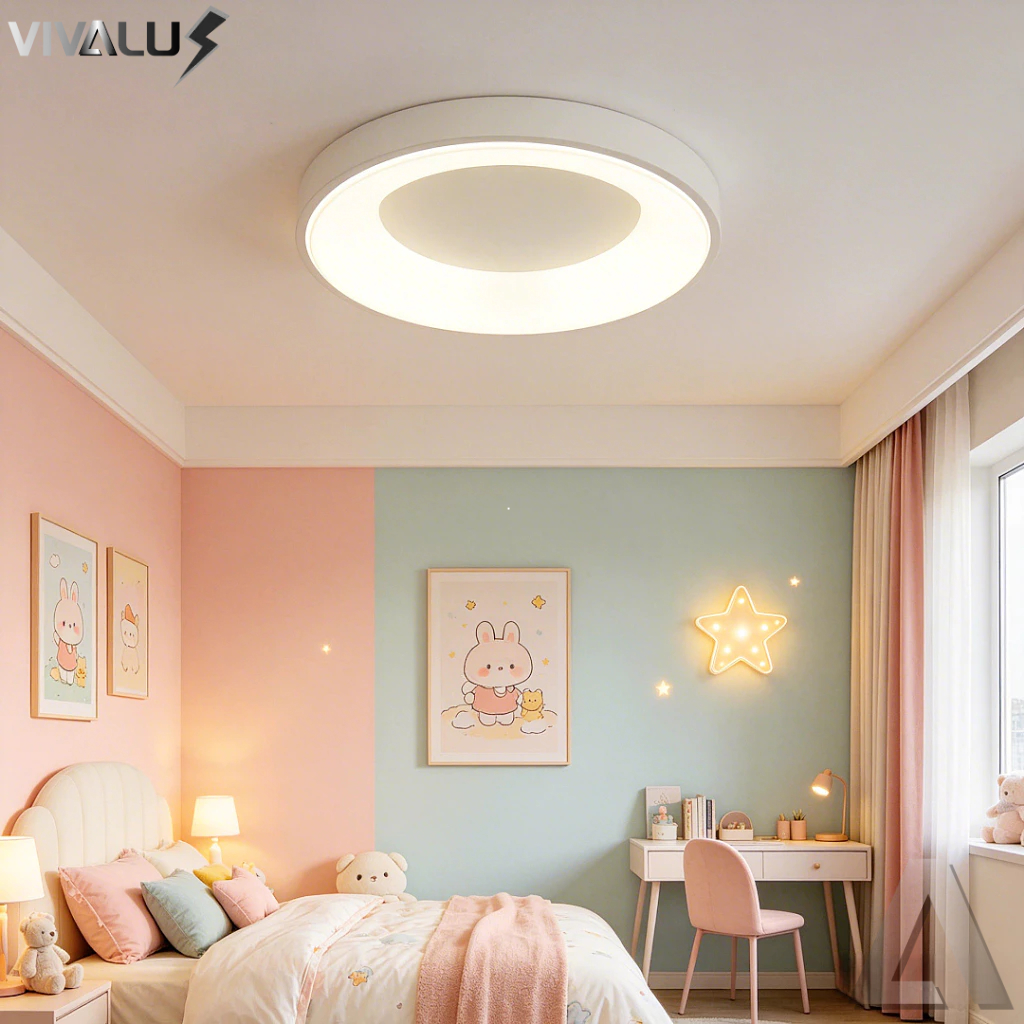 Luminária Teto Moderna Plafon Sobrepor Redondo Quadrado Branco 3 Em 1 Modelo Sushi Clean Off White