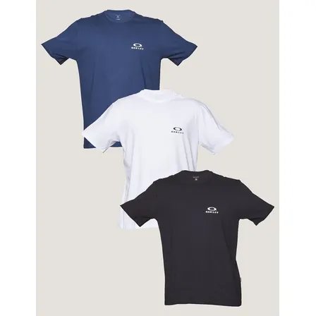 Kit 3 Camisetas Oakley Masculino Misselaneous Ellipse Misselaneous Logomarca M Liso