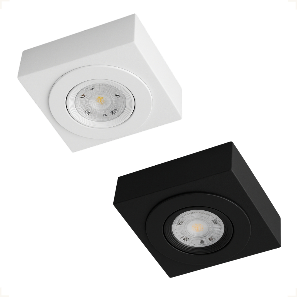 Plafon Led 5w Sobrepor para Teto Slim Box Bivolt LED 3000k Quente Ou 6000k Frio 127v/220v Cor Branco ou Preto