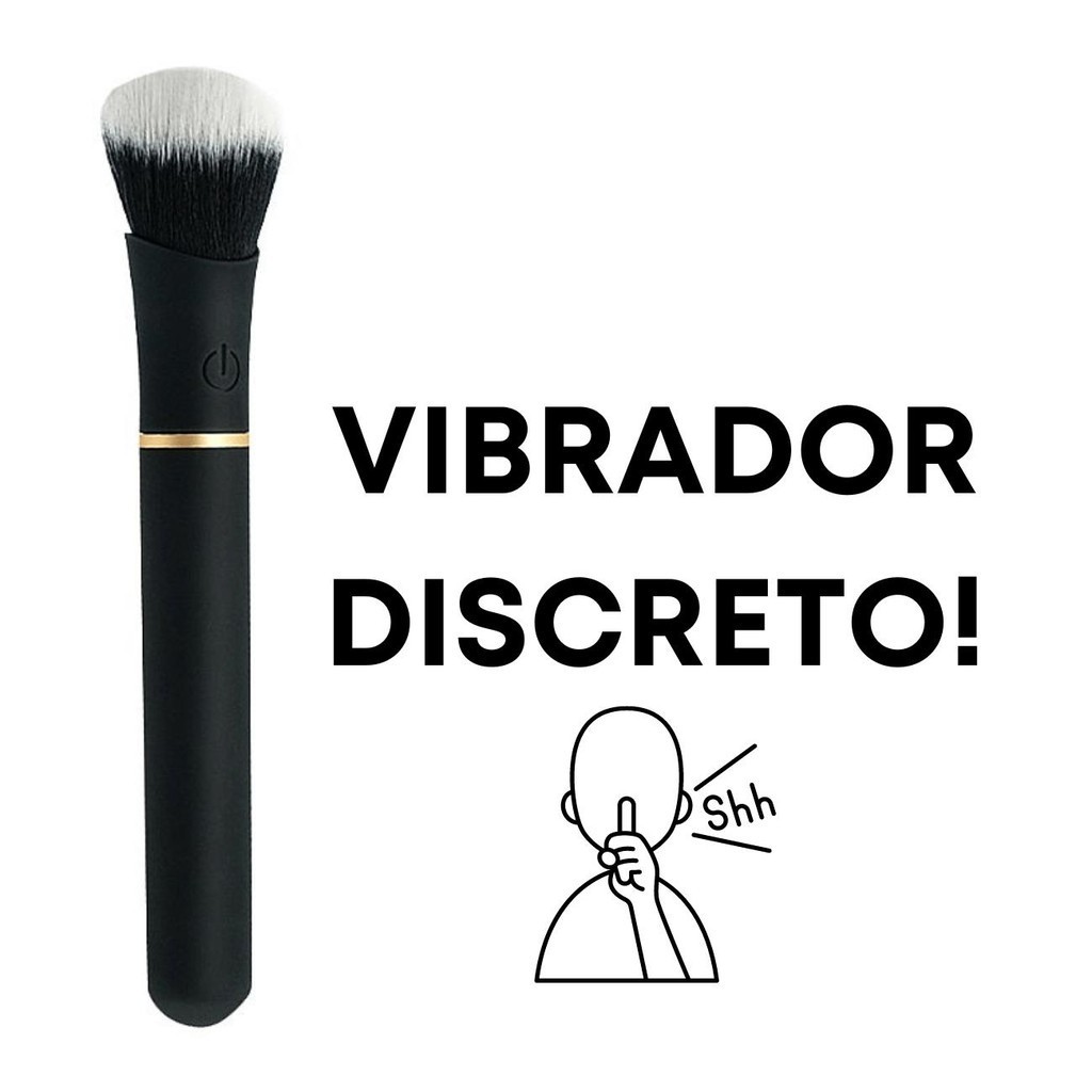Pincel Vibrador Recarregável Maquiagem Ponto G Discreto