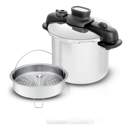 Panela De Pressão 7l Tefal Opti'space Inox Com Fundo Triplo