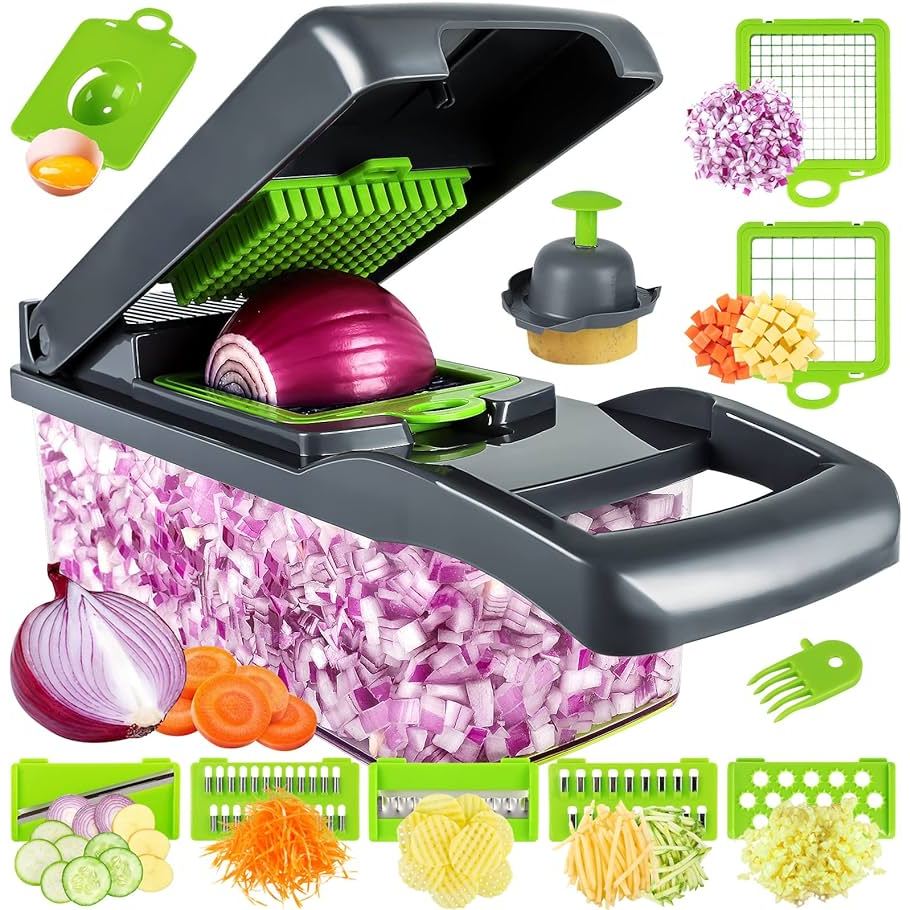Profissional Multiuso Cozinha Slicer Aço Inox 16 em 1 Fatiador Cortador Ralador De Legumes Verduras Frutas Alimentos