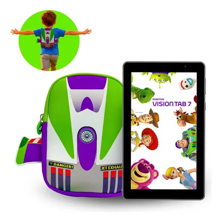 Tablet Infantil Positivo Vision Tab 7 Toy Story Disney 3gb Ram 64gb (expansível Até 512gb) Octa-core Tela 7 Wi-fi... Preto
