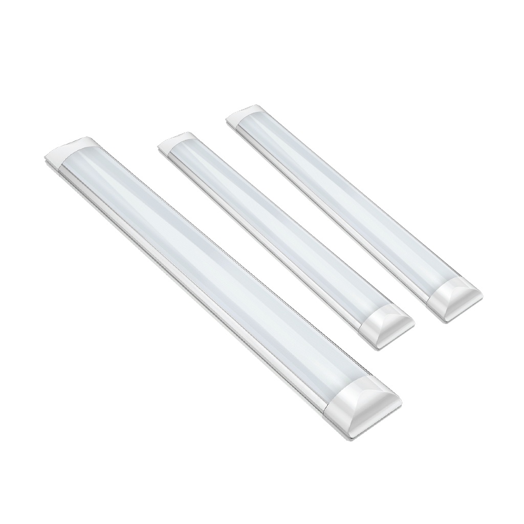 Kit 3un 18w Luminária Slim 60cm Branco/ Amarelo/ Neutro Tubular Slim Sobrepor