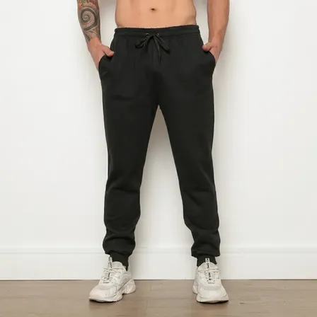 Calça Moletom Masculino Jogger Conforto Inverno Slim Bolso
