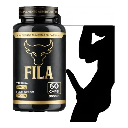 Suplemento Masculino Fila Energia Tadala 60 Caps Aumenta Sem Sabor