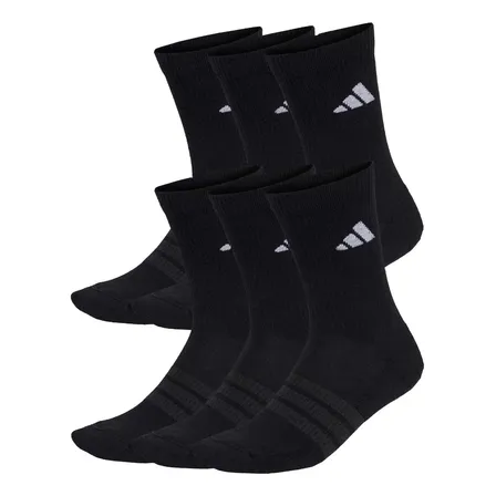 Kit 6 Pares Meias Cano Médio Esportes adidas Preto Logo 39 Br