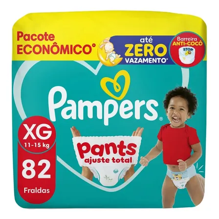 Fralda Pampers Pants Ajuste Total Tamanho Xg, 82 Un Extra Grande (xg) Sem Gênero