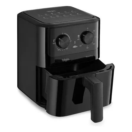 Fritadeira Elétrica Air Fryer Quad Fry 4,2 L,1400w Preto Elgin 127v