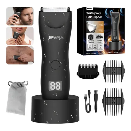 Enssu Aparador De Pelos Corporais Masculino Com Base Cor Preto