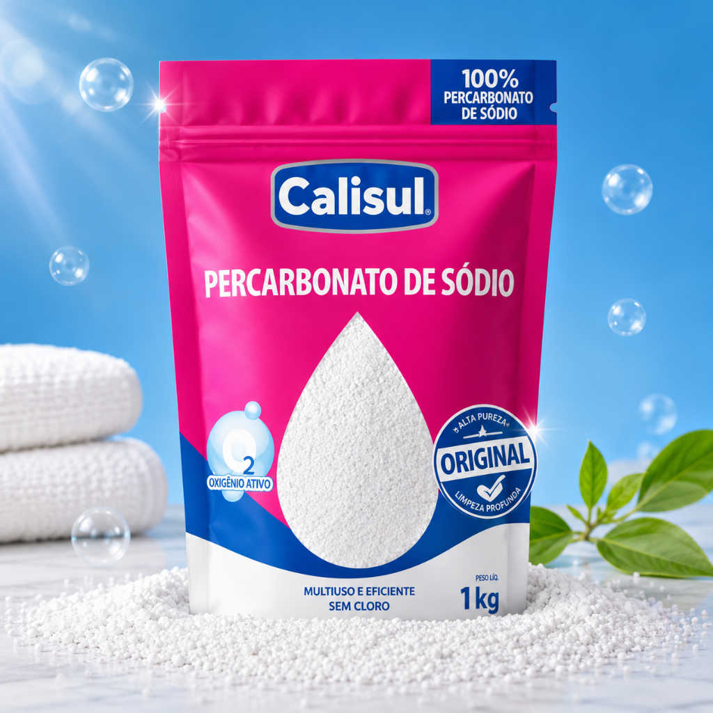 Calisul Percarbonato de Sódio 100% Puro Remove Manchas Difíceis