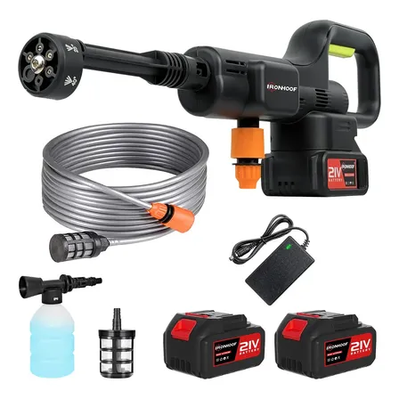 Lavadora Alta Pressao Portatil Potente Recarregável 2bateria Preto 110/127/220v 60