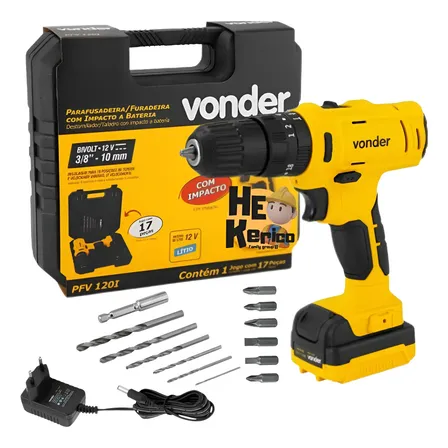 Furadeira Impacto Parafusadeira Bateria Eletrica Sem Fio Kit C/ Impacto Ferramenta Chave Eletrica Sem Fio Maleta Kit Profissional Tipo Dewalt Makita Bosh 127/220v 50/60