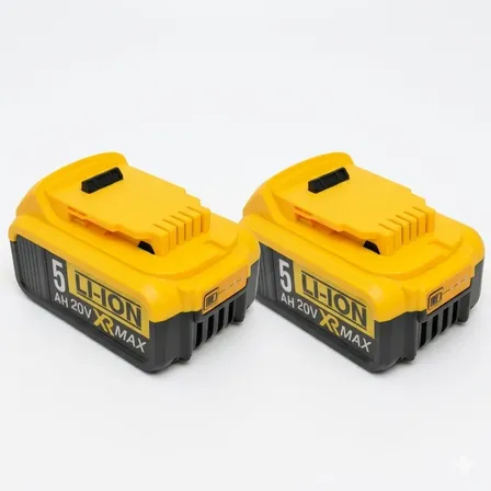 2 Kit Bateria Compativel 5ah 20v Para Dewalt