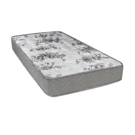 Colchão Confortável Solteiro Espuma D33 188x88x12 Cor Cinza Para Descanso Quarto - Av Móveis