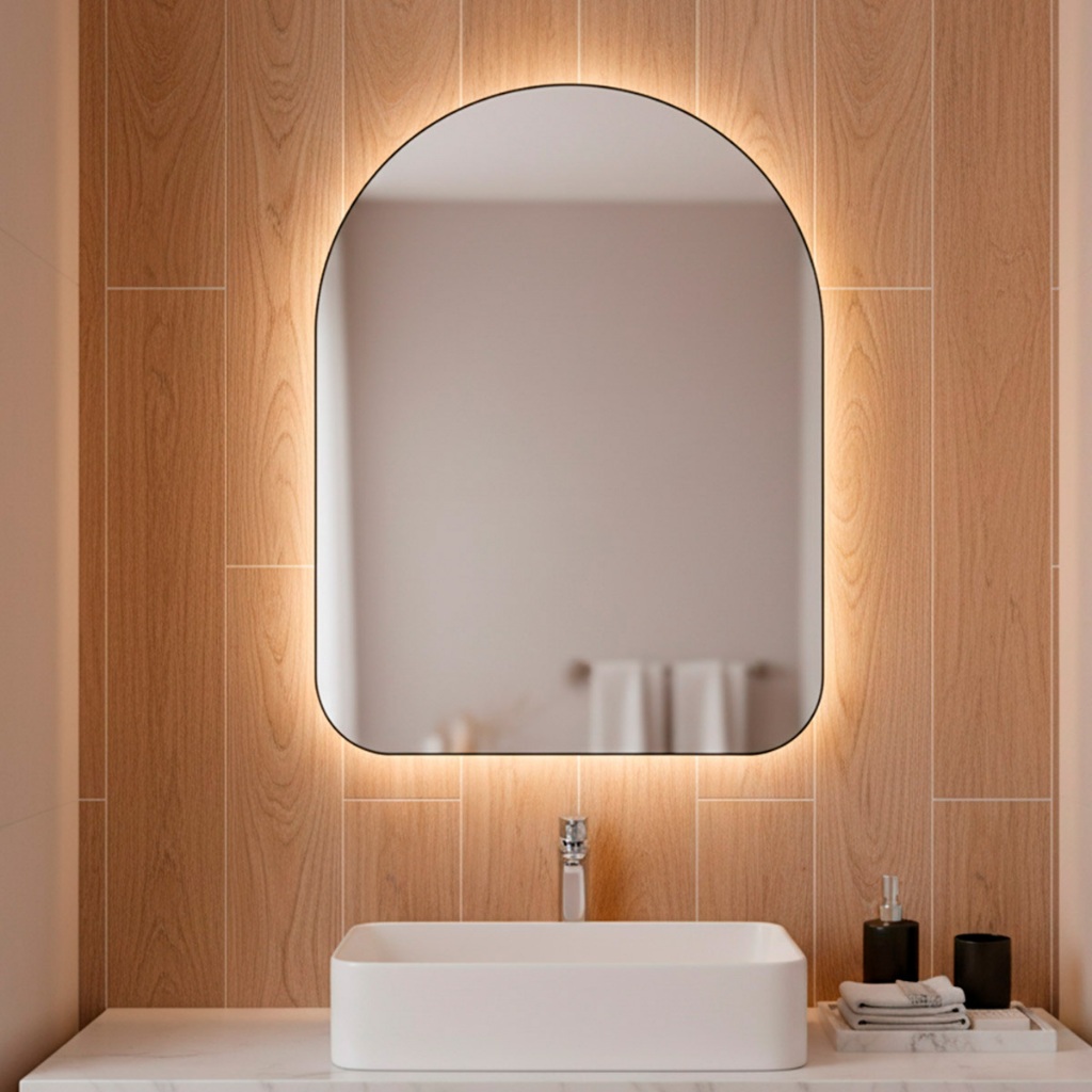 Espelho Orgânico com Led 44x64 Decorativo para Parede Sala Quarto Banheiro Diversos Modelos