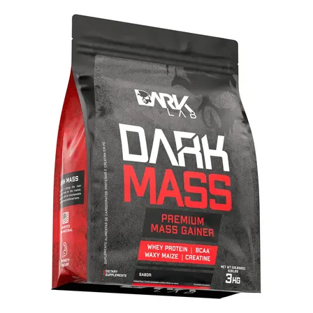Hipercalórico Dark Mass 3kg Chocolate Branco c/ Morango Dark Lab