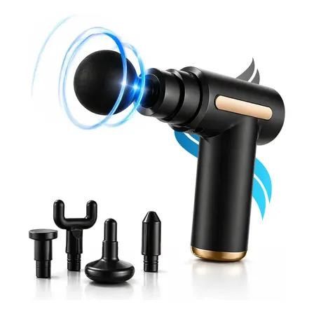 Massageador Pistola Elétrica Profissional Muscular Portátil 127/220v Preto