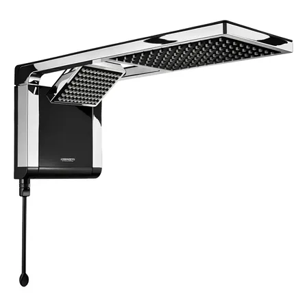 Chuveiro Eletrônico Lorenzetti Acqua Duo Ultra Preto/Cromado Parede 7800W