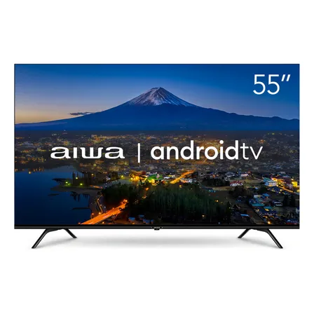Smart TV AIWA 55” Android 4K Borda Ultrafina Dolby Vision&Atmos AWS-TV-55-BL-01-A