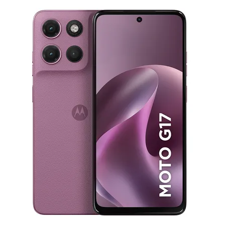 Smartphone Motorola Moto G17 4g - 128gb 4gb Ram + 8gb Ram Boost, Camera 50mp Sony Lytia 600, Tela Fhd+ 60hz, Bateria 5200 Mah - Rosa