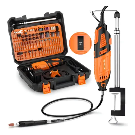 Micro Retifica Profissional Aitoolzo 600w 202 Peças+suporte 110v 60 600 W