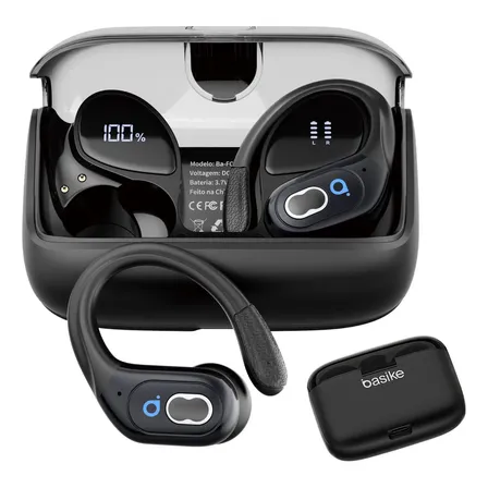 Fone De Ouvido Bluetooth Corrida Gancho Prova D'água Com Gan