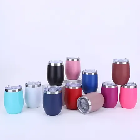 Kit Com 5 Copos Térmico Inox Cuia Com Tampa Acrílica 350ml
